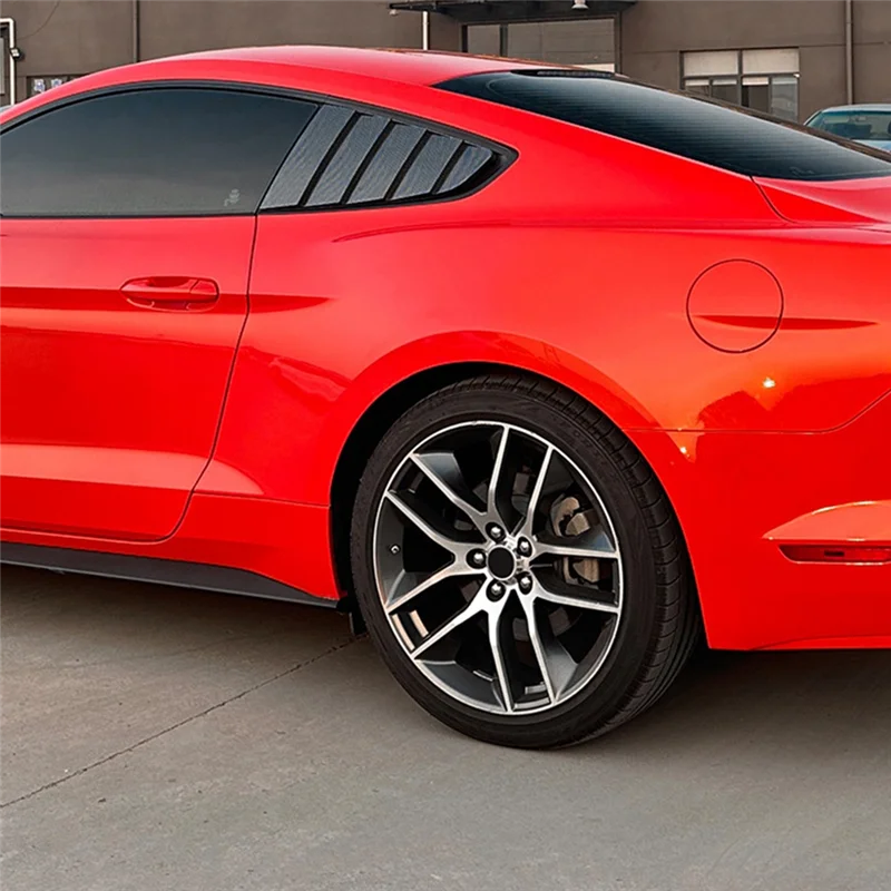 

Car Rear Triangular Window Louvers Shutters Blinds Cover Trim For Ford Mustang MK6 2015-2023