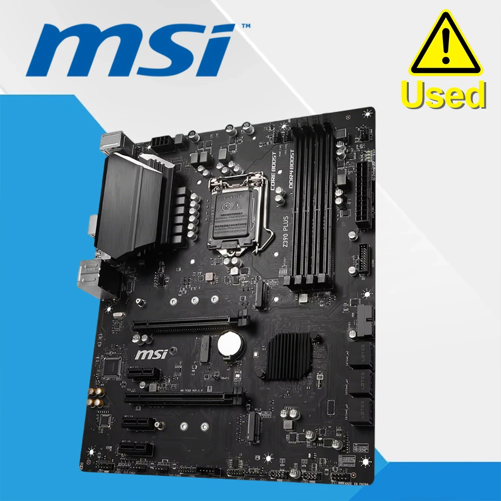 MSI Z390 PLUS LGA 1151 With Intel Z390 Desktop Gaming PC Motherboard DDR4 128GB PCI-E 3.0 2×M.2 HDMI USB3.1