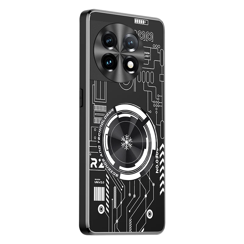 Aluminum Alloy Heat Dissipation Case for Oneplus ACE 2 Pro 1+ACE2 Pro Cases Graphene Cooling Red Copper Metal Cover Funda