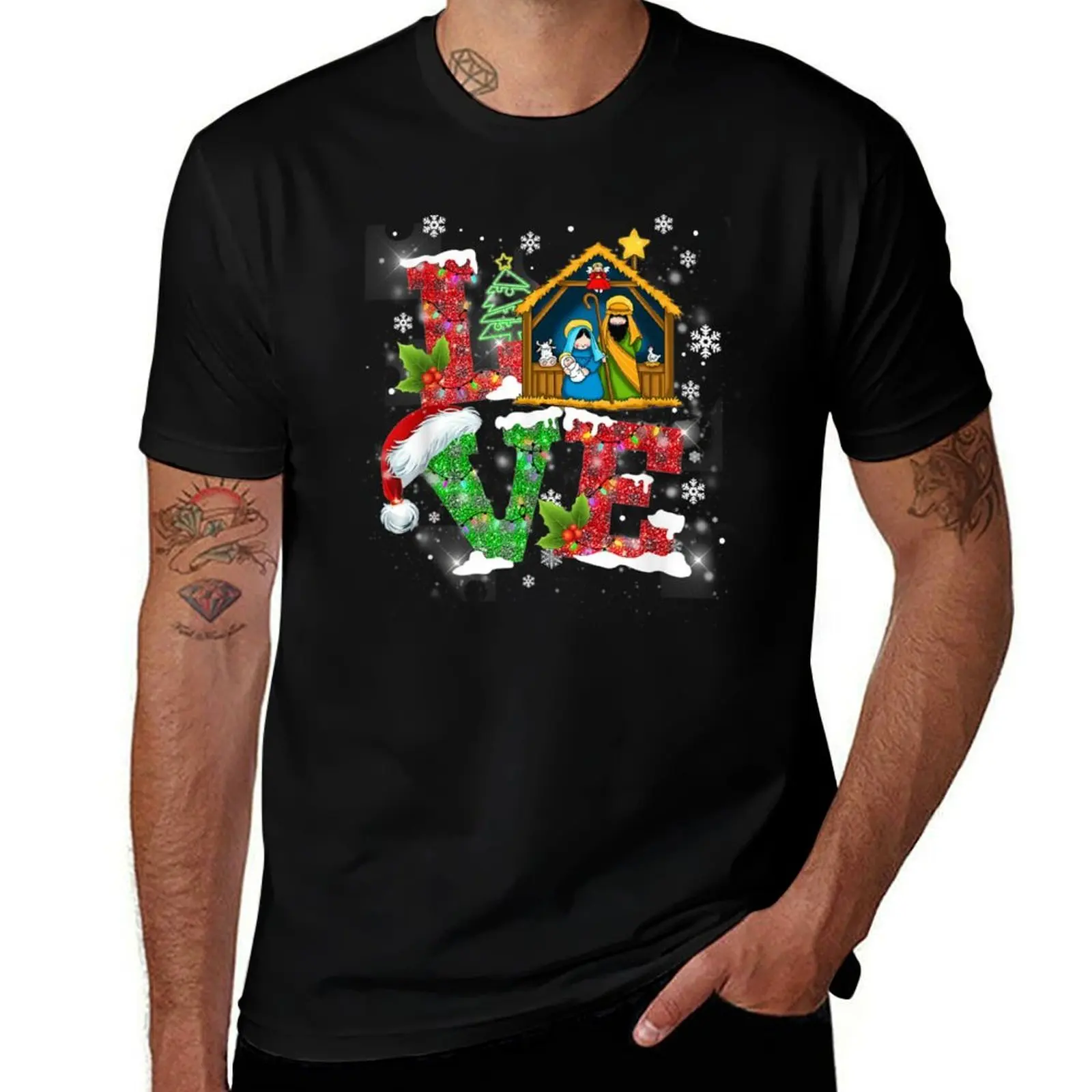 Happy Christmas Love Nativity Laurie Furnell XMas T-Shirt Quick Dry Travel T-Shirt