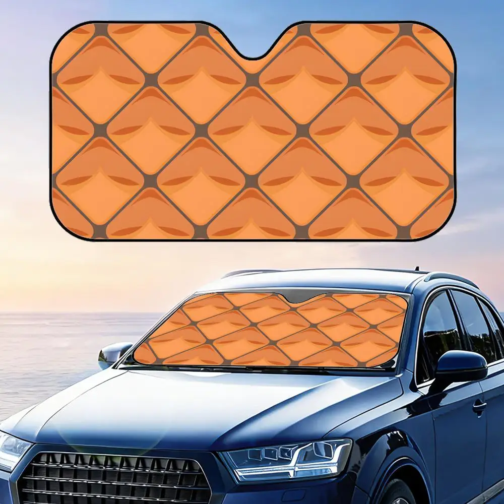 

Pineapple Texture Sun Visor Reusable Aluminum Foil Windshield UV Protection Heat Insulation Cover Foldable Sun Visor Shade