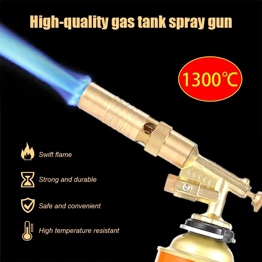 Portable Welding Burner Flame Gas Torch Flame Gun Blowtorch Cooking Soldering Butane Autoignition Gas-Burner Lighter Heating