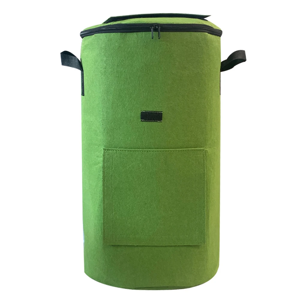 Non Woven Fabric Compost Bag 45x80cm 33 Gallon Leaf Garbage Bin For Organic Fertilizer Fermentation Garden Waste Collection