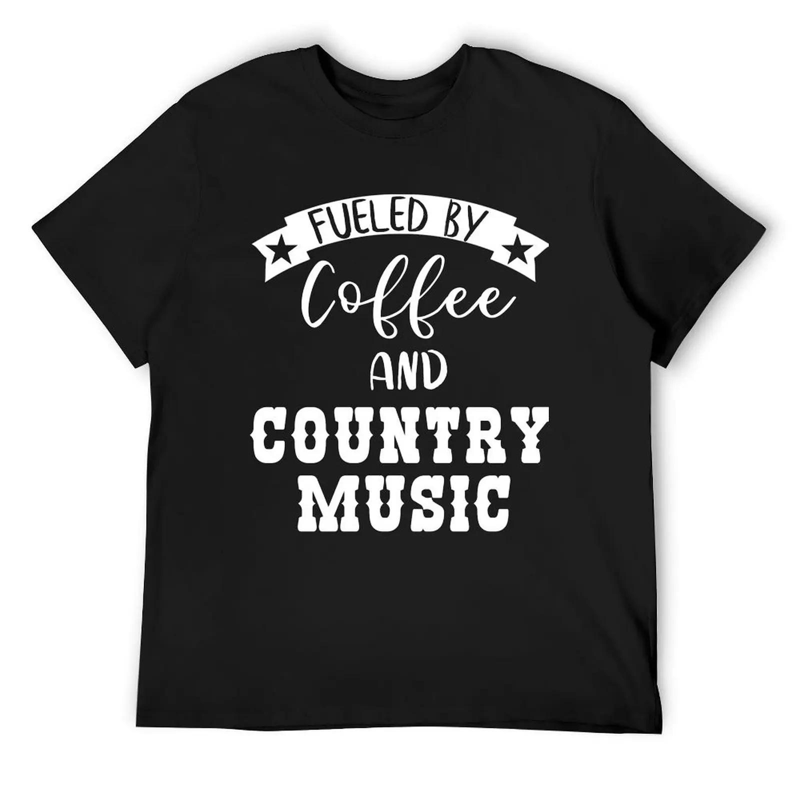 Fueled By Coffee And Country Music T-Shirt blacks heavyweights vintage graphic tee men graphic t shirts