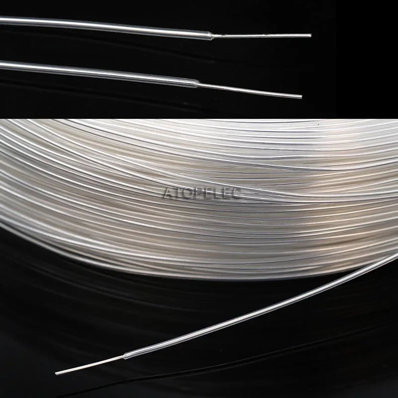 2M/10M Silver Plated PTFE F4 Solid Wire High Purity OFC Copper Single Core Cable HiFi Audio DIY 20/24/28/30 AWG