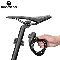 ROCKBROS Bicycle Lock Bike Portable Anti-theft Ring Lock MTB Road Cable Lock  With 2 Key Bicycle Accessories Candado Bicicleta