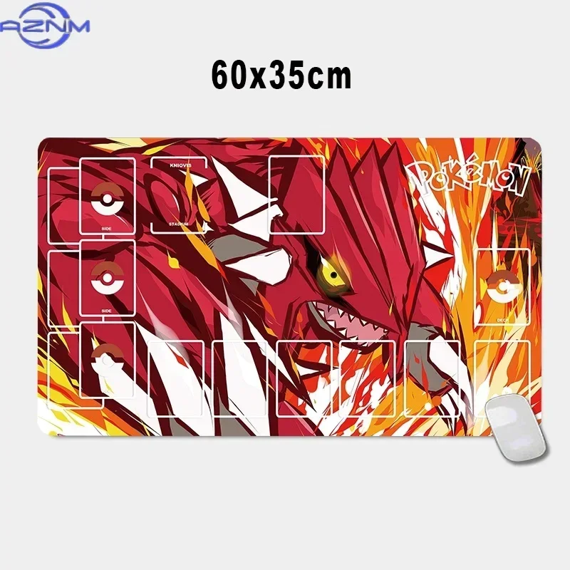 Epic Battle Anime Card Game Mousepad, Rubber Non-Slip Playmat with Game Zone Markings, Smooth Large Table Mat for Trading Card G