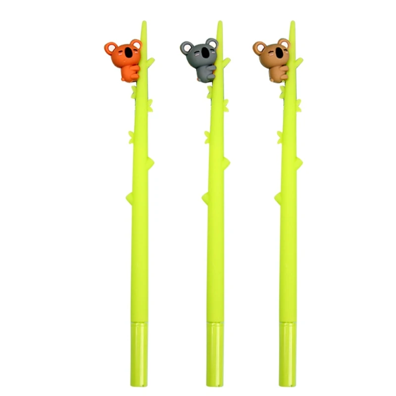 3 PCS Cute Koala Bear Gel Pen Refillable Signature Pen Halloween/Christmas Party Supplies Gift for Student Children