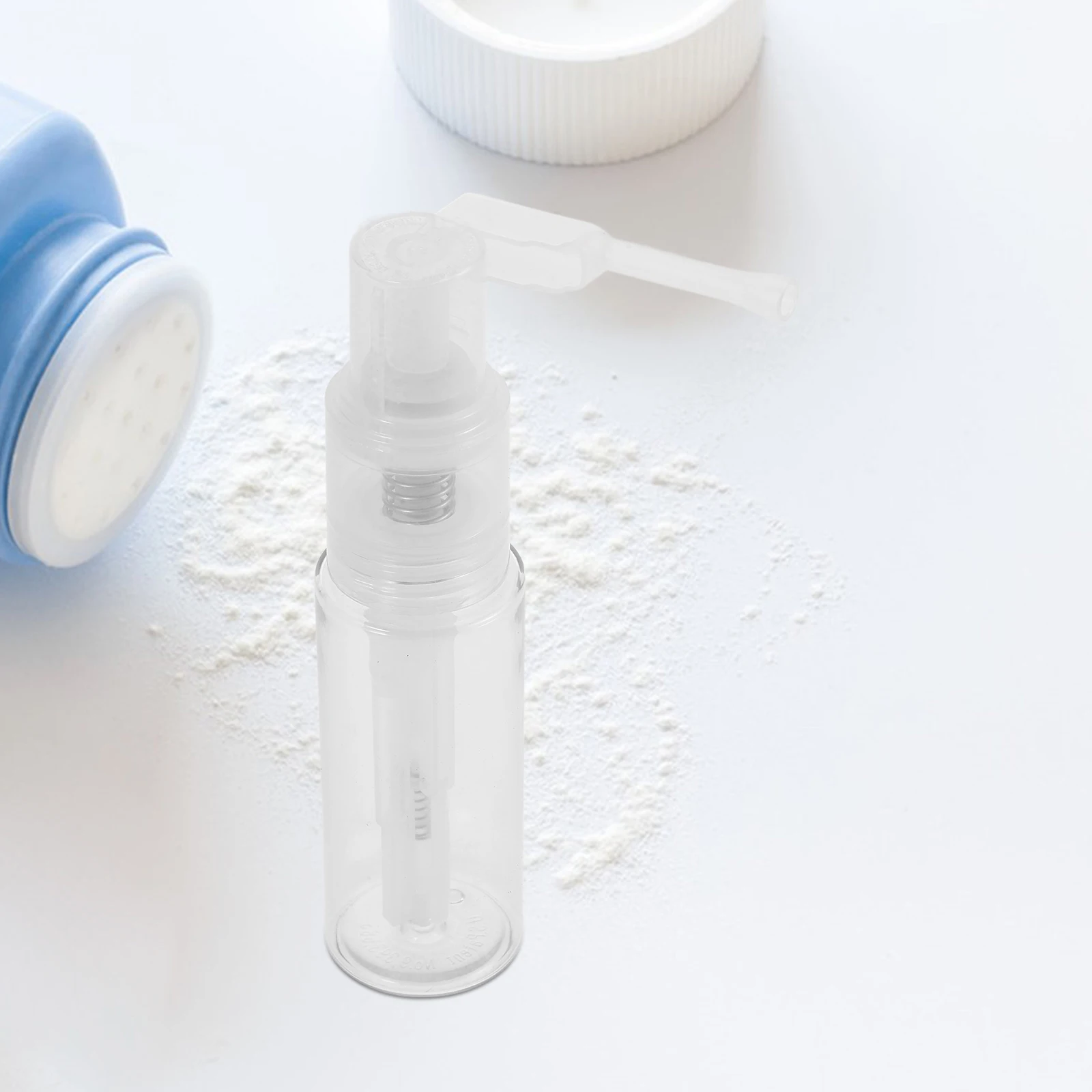 Powder Spray Bottle Plastic Long Nozzle Refillable Oral Medicine Spray Container Dry Powder Dispenser Barbershop