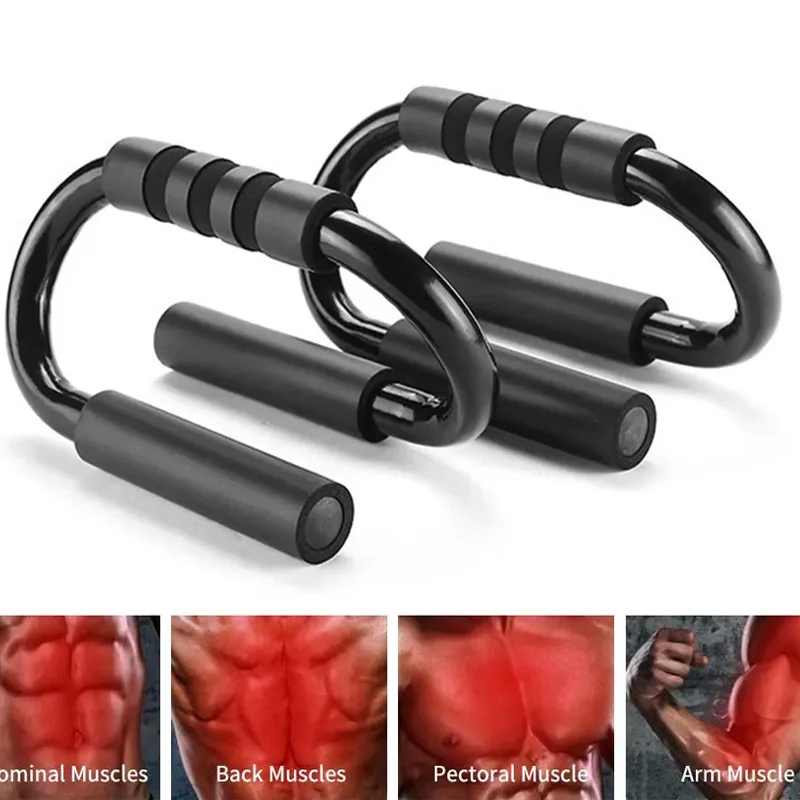 Push Up Bars Home Workout Rack Exercise Stand Fitness Equipment Foam Handle for Floor Men Women Strength Muscle Grip Training