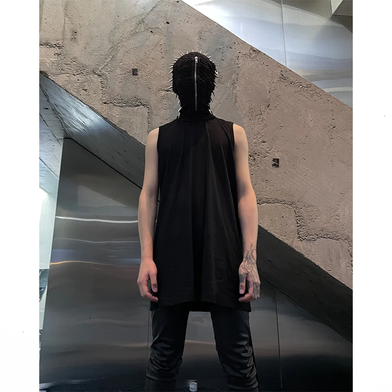 

NIGO FHDX Ro Style Dark Undershirt Sleeveless T-shirt Round Neck Loose Casual Popular Men's High Street Trend Tops #NGTOP11171