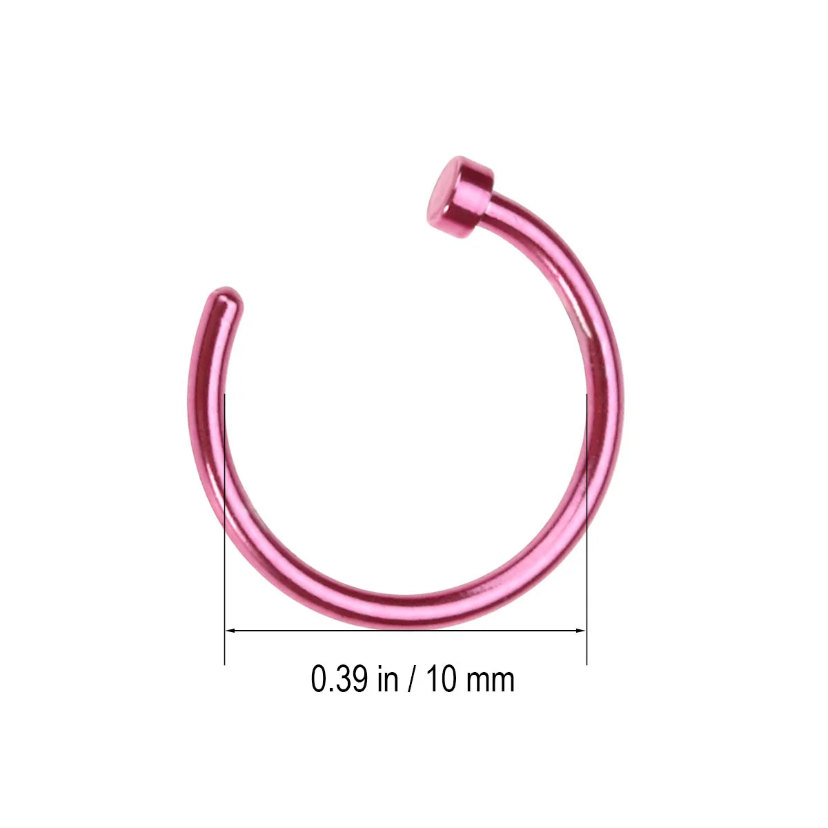 2 Pcs Titanium Steel Nose Ring Women Open Piercing Stud Hoop Earrings