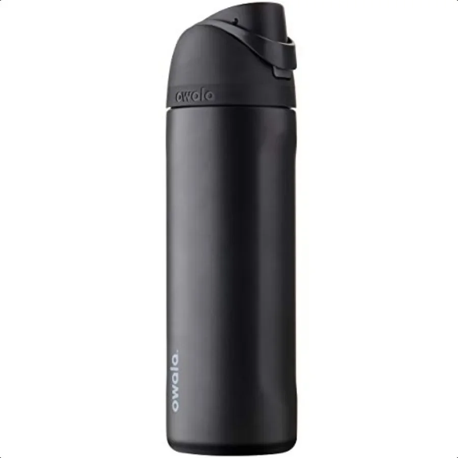

FreeSip Insulated Stainl Steel Water Bottle with Straw BPAFree Sports Water Bottle Great for Travel 24 Oz Very Very Dark