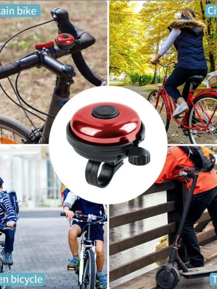AliExpress NONE 1pc Bicycle Bell Mountain Bike Rotating Horn Safe Riding Aluminum Alloy Handlebar Metal Ring Riding Accessories