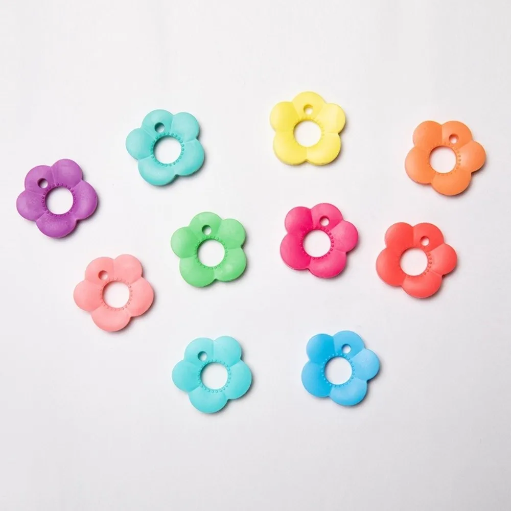 Flower Shape Silicone Key Sleeve Key Distinguish with Label Key Cap Cover DIY Color Classification Multi-color Key Sleeve Key