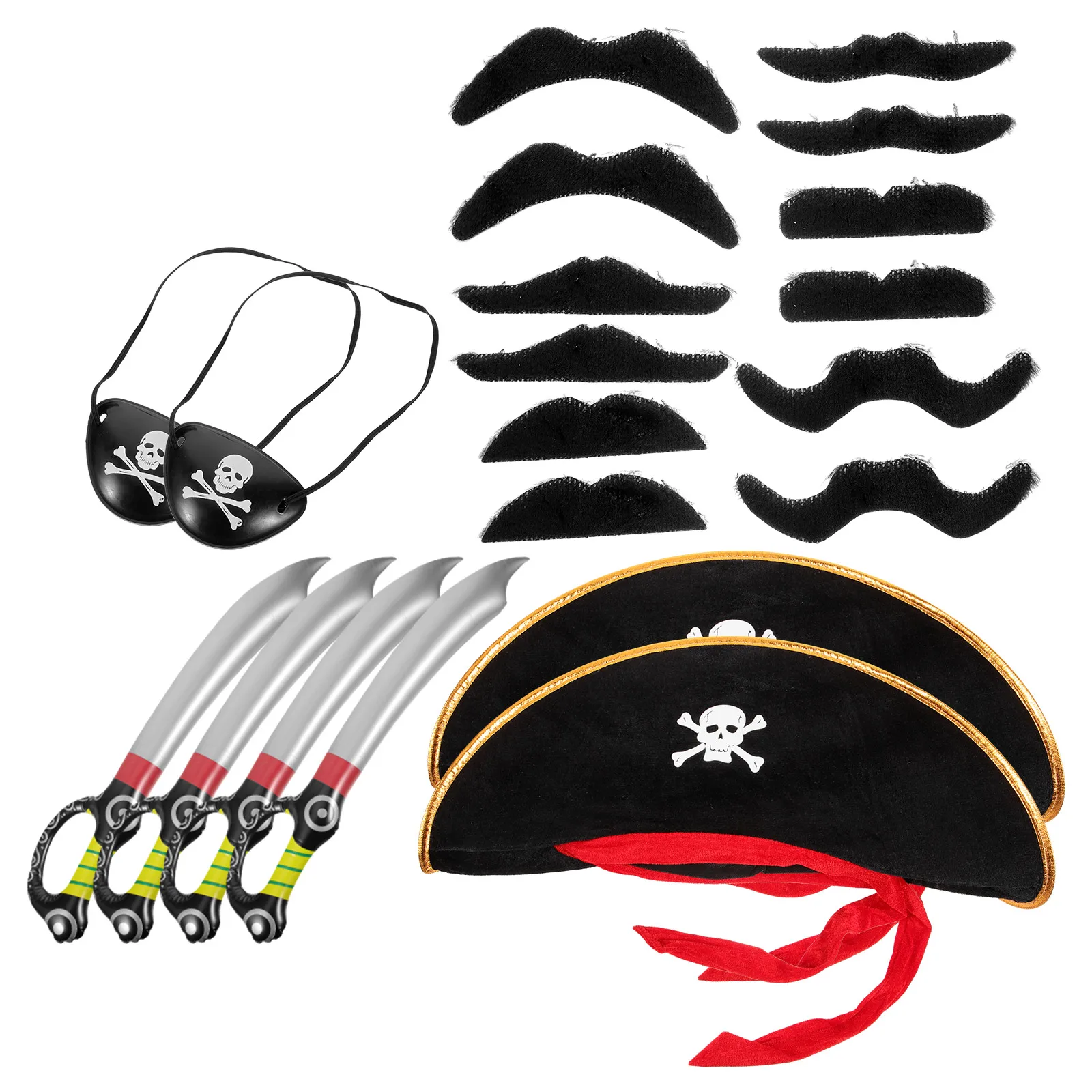 

1 set 1 Set Halloween Pirate Costume Pirate Cosplay Costume Kit Festival Party Favor Lightweight Easy Carry Fun Photo Prop Party