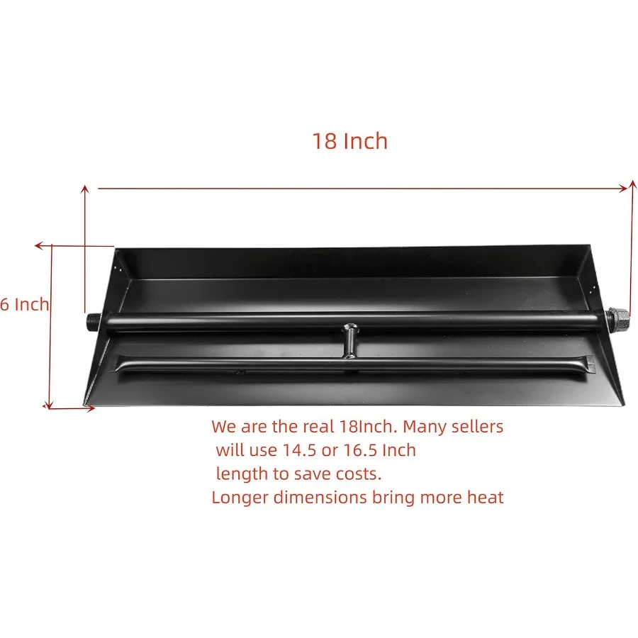 Vented 18-24 inch Gas Logs Sets for Gas Fireplace with Remote Control Motor Valve 18 inch Birch Color Realistic Flame Effect Ea
