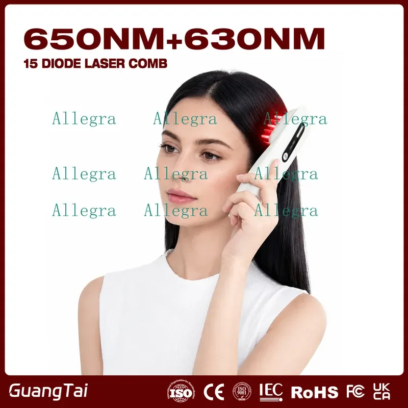 Factory Hair Loss Red Light Therapy Hair Regrowth Brush Device Electric Hair Growth Comb