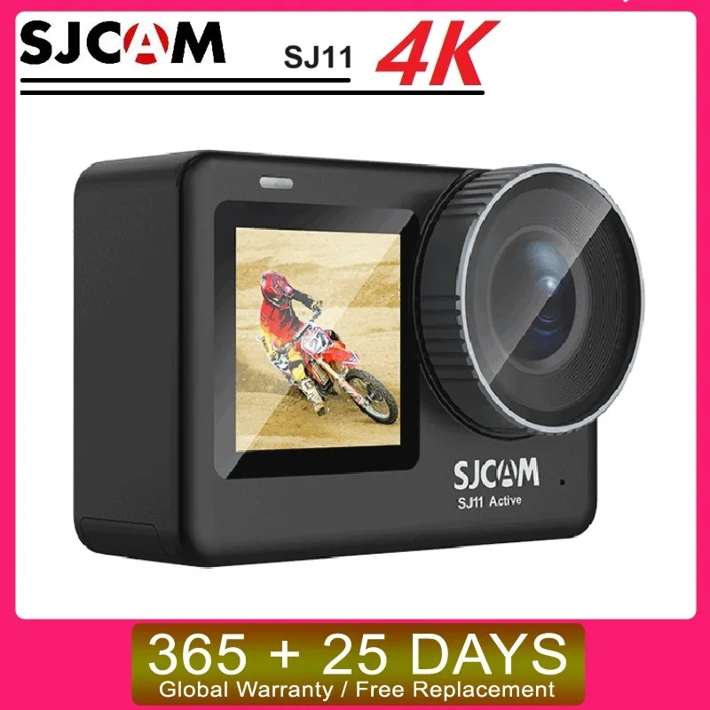 SJCAM SJ11 Active Dual Screen Action Camera H.264 4K 30FPS Anti-Shake Ultra HD Video Live Streaming GYRO WiFi Remote Sports DV