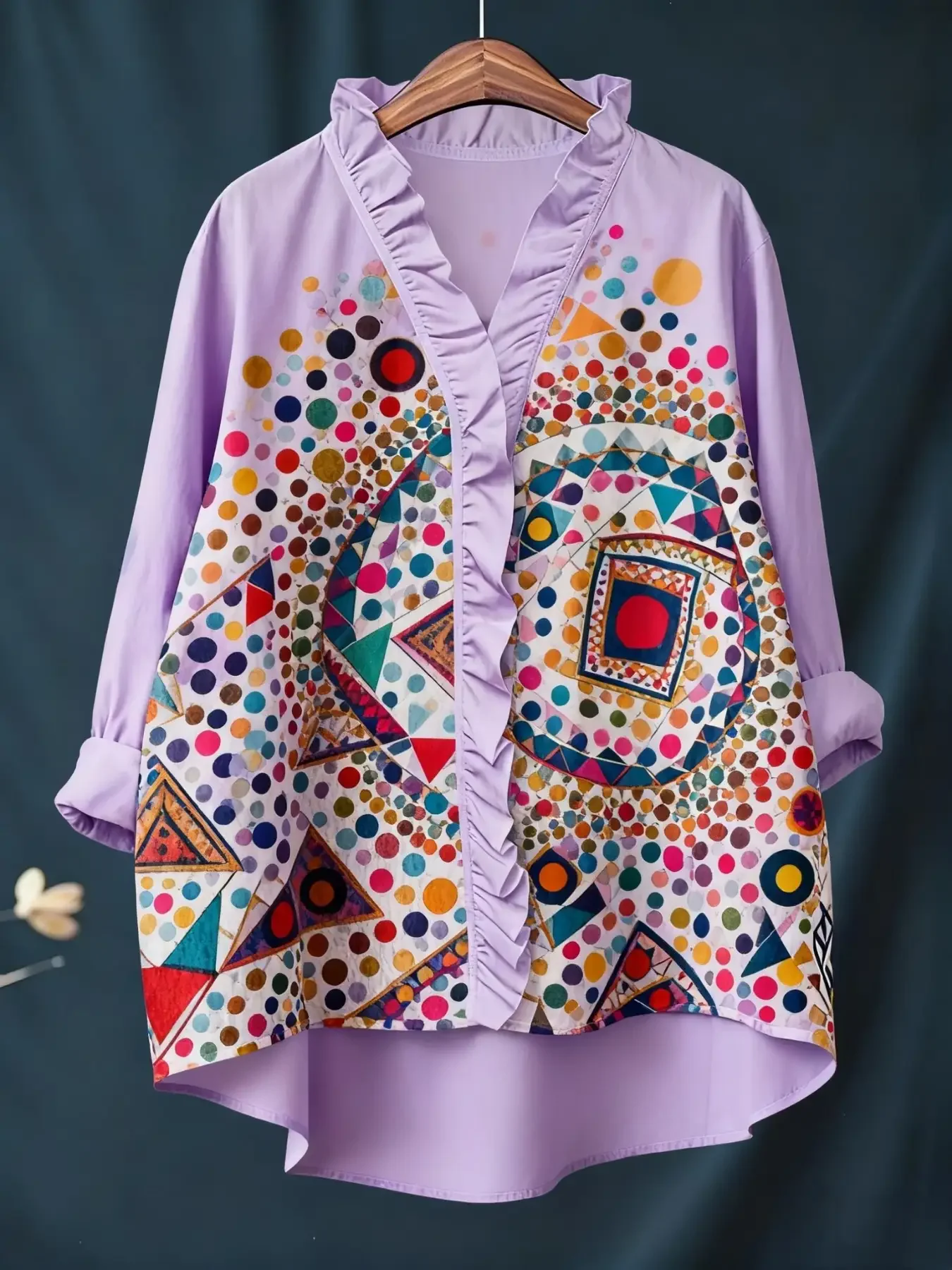 

Autumn new V-neck casual top, women's long sleeved lace shirt, Wedding guest attire and daily wear