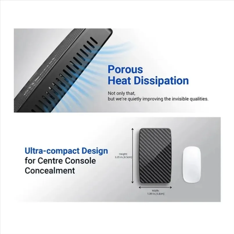 Universal Wireless Carplay Adapter Carbon Fiber Vehicle Interconnection Box Plug Play Fast Stable Car Smart Dongle Accessory