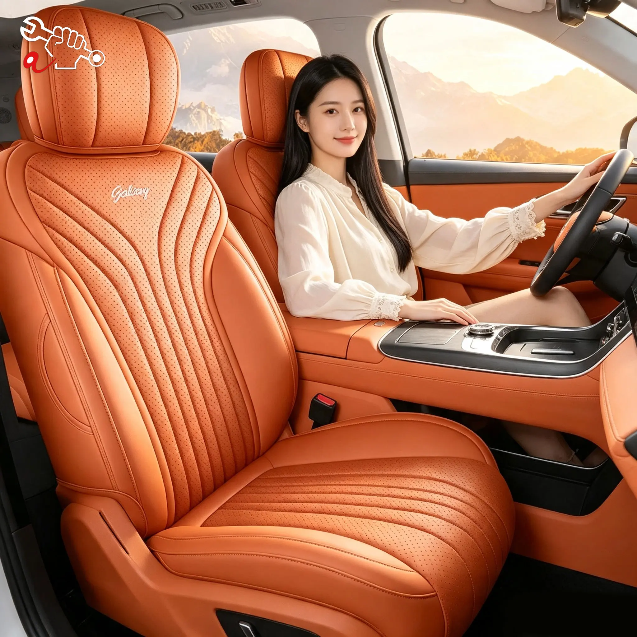 Left-Drive Car Seat Cover For Geely Galaxy M9 2025-2026 Custom Fit Seat Cover Full Surrounded Seat Protection Cushion Auto Inter