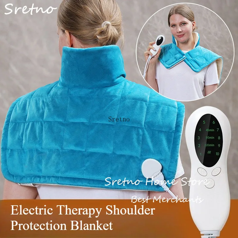 

SRETNO New Gravity Shawl Electric Heating Pad, Waist and Shoulder Protection Electric Blanket Wet Compress Therapy Electric Mat