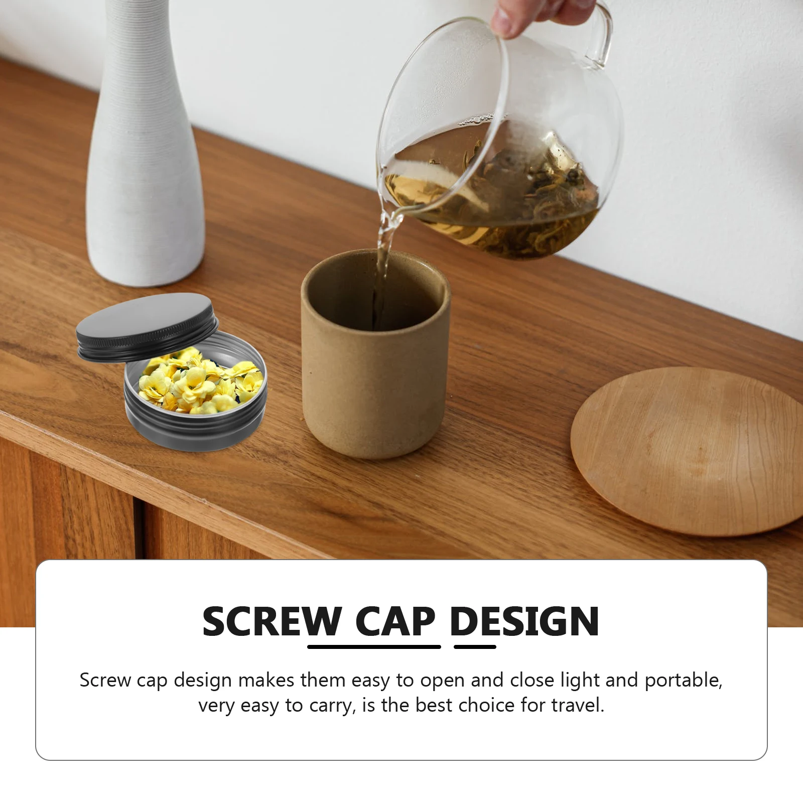 

10pcs Face Cream Jars 60Ml Metal Containers Refillable Travel Storage Bottles For Skincare Lip Balm Dispenser