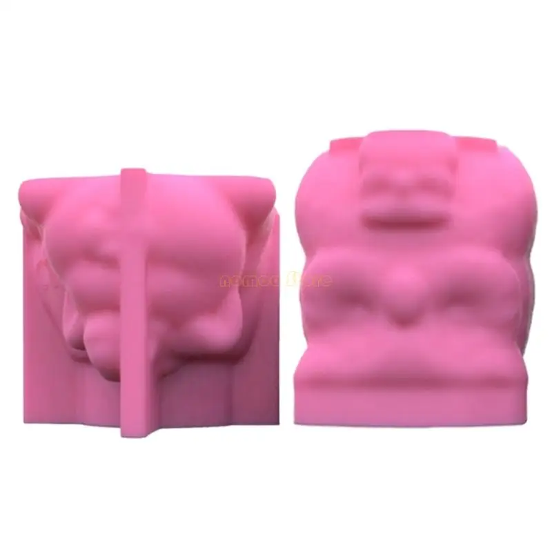 

31BF Мать сын кошачья сова Силиконовая плесень эпоксидная смола, литье сочной формы для цветочного горшка