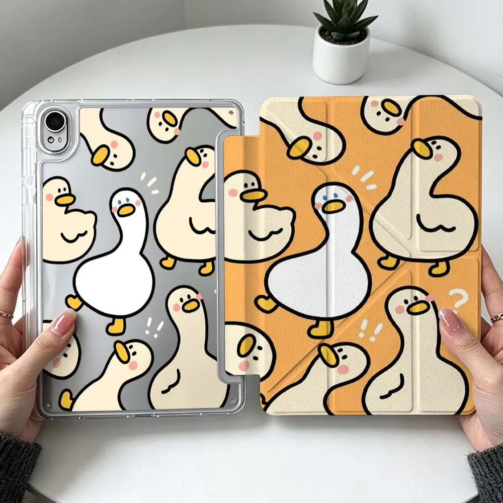 

Fun Duck Pattern Soft For Huawei MatePad Pro SE Air 12X Honor Pad 9 V9 GT X9a X9 Foldable 3Y Tablet Case