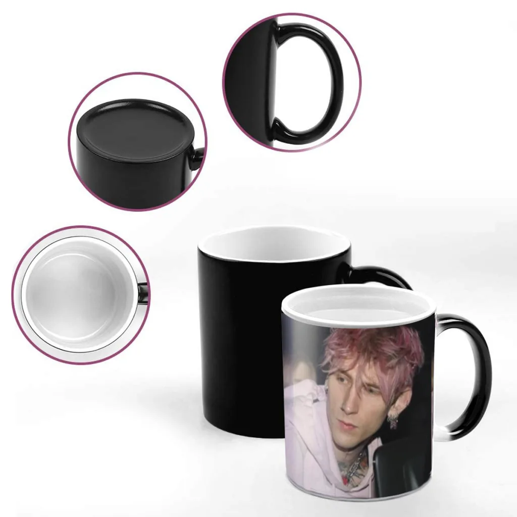 Singer-M-Machine G-Gun K-Kellys Coffee Mugs And Mug Creative Color Change Tea Cup Ceramic Milk Cups Novelty Gifts