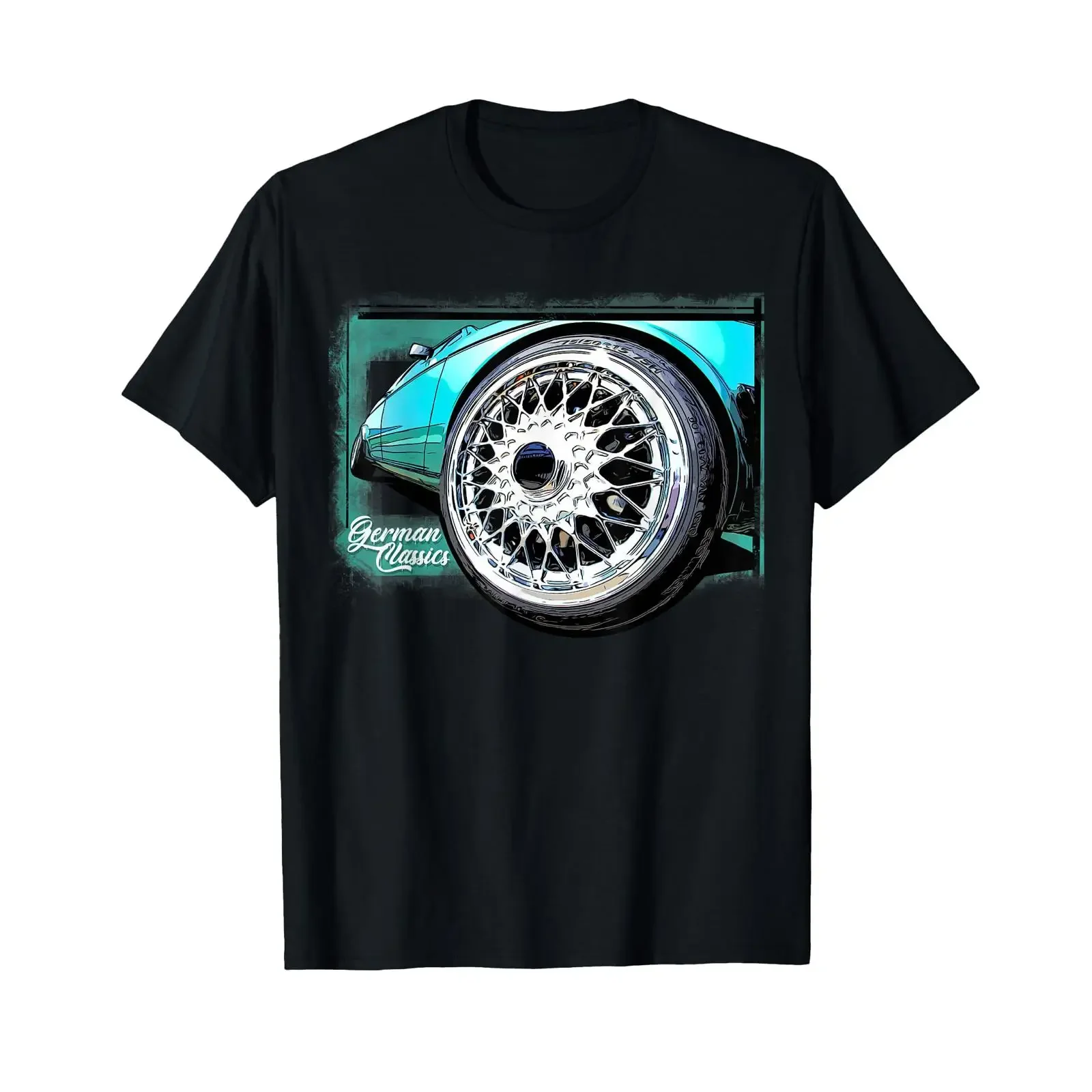 Rims Tuning Classic T Shirt vintage Washed Soft Comfortable homme Casual Unisex Versatile Slightly Top For Everyday Wear