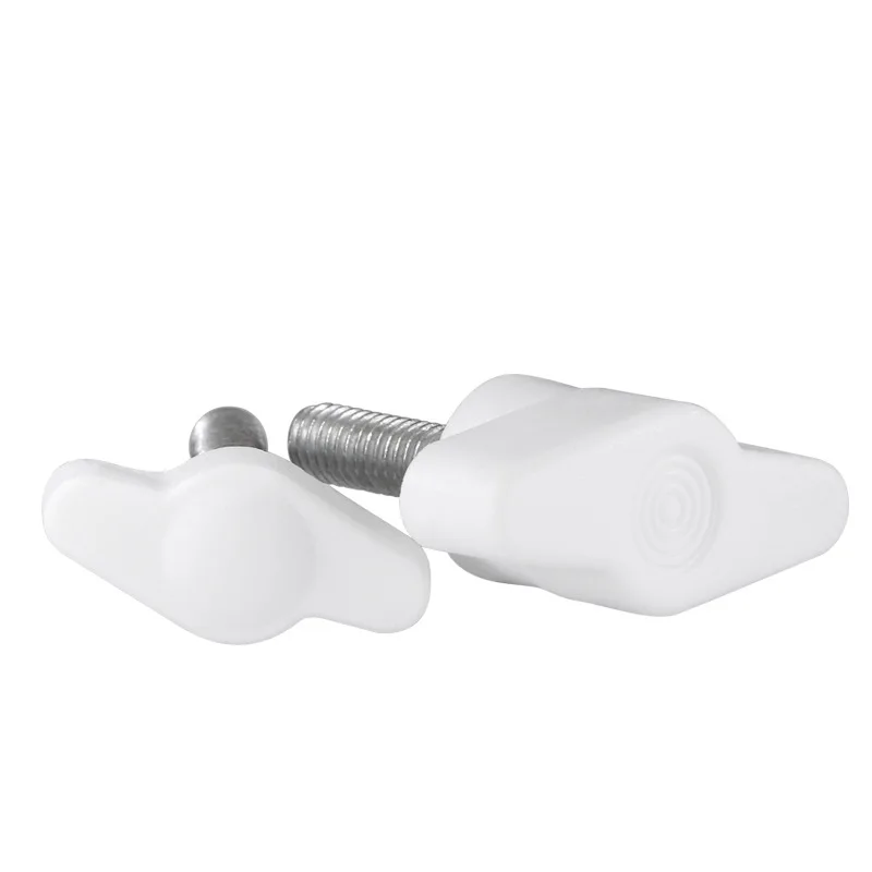 M4 M5 M6 M8 Zinc Plated/304 Stainless Steel T Type White Plastic Head Handle Thumb Screw Bakelite Bolt Butterfly Hand Knob Screw view 5