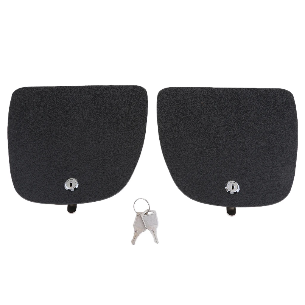 1 Pair Lower Cover Glove Compartment Door Covers Lock Interior for Motorcycle