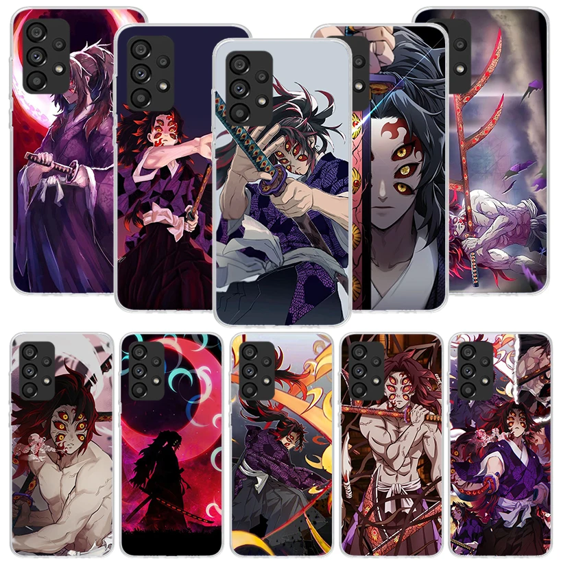 Demon Slayer Kokushibo Phone Case For Samsung Galaxy A14 A15 A13 A12 A54 A55 A53 A52 A04S A24 A25 A23 A22 A34 A35 A33 A32 A03S A