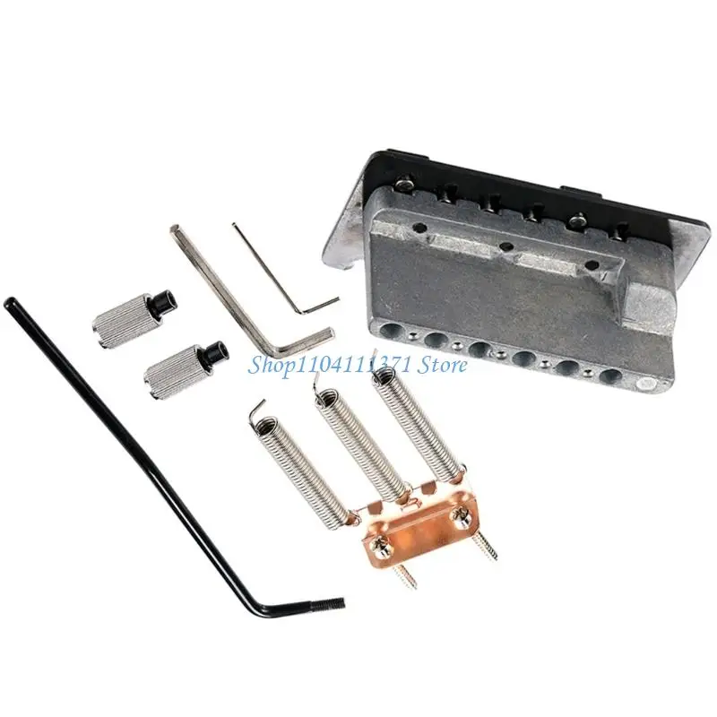 Puente trémolo metal P9FC para guitarra eléctrica con brazo empuje y silletas rodillos para instalación estilo 2