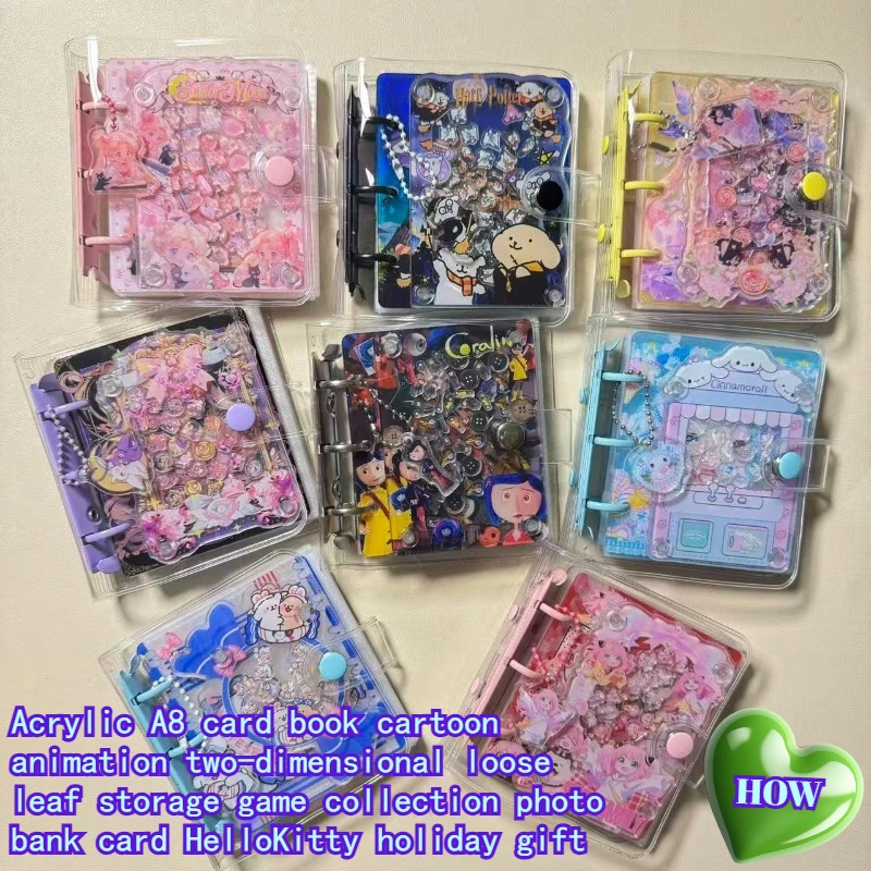 

Acrylic A8card Book Cartoon Animation Two-dimensional Loose Leaf Storage Game Collection Photo Bank Card HelloKitty Holiday Gift