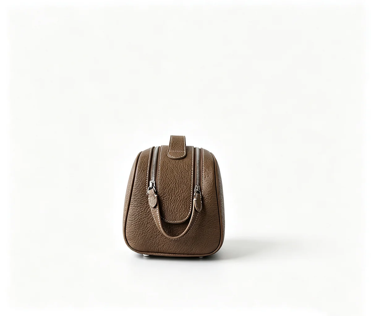 Erstklassige Kosmetiktasche aus Rindsleder für Damen, Hochwertige Tragbare Reise-Kosmetiktasche mit Großer Kapazität, Weiche Luxus-Toilettentasche – Detail 8