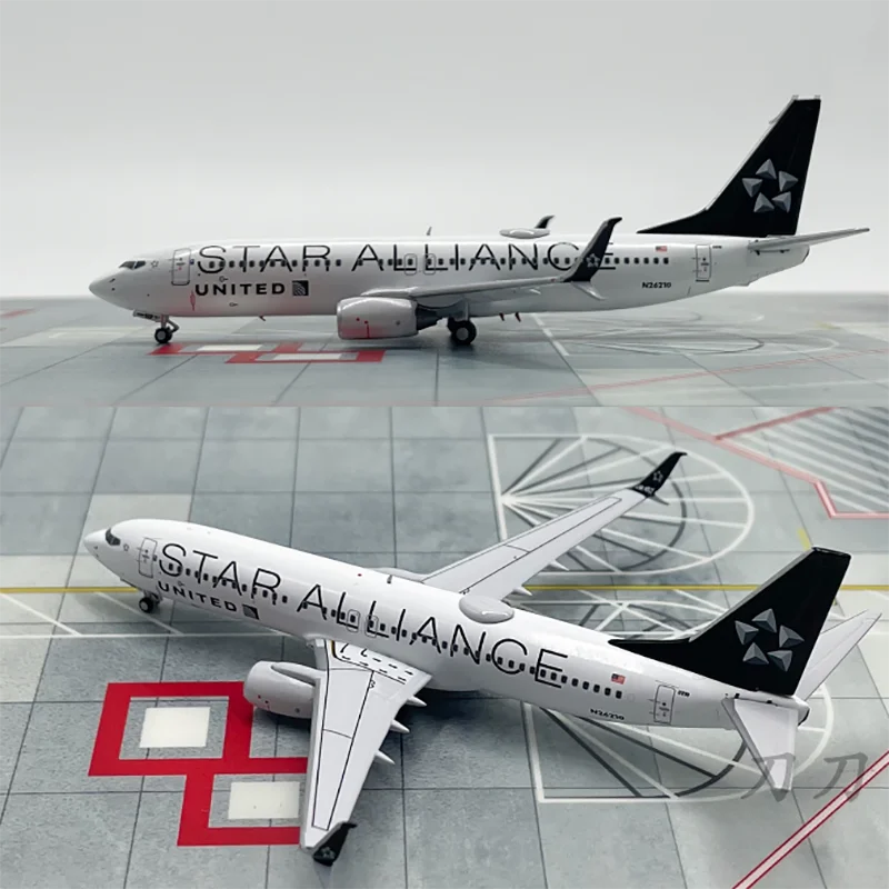 1:400 Scale United Airlines B737-800 Passenger Jet N26210 Star Alliance Alloy Die Cast Passenger Aircraft Model Finished