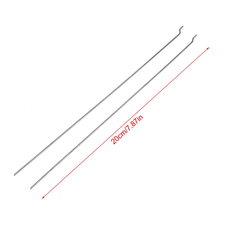 Varillas de tracción Servo de alambre de acero tipo Z, diámetro de 1,2mm, longitud de 20cm para palanca de Control de ángulo de avión RC, 10 Uds.