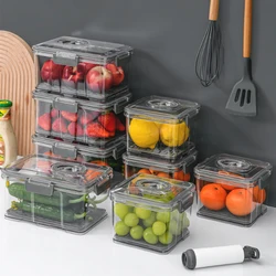 Vacuum Food Storage Box For Hand Pump Transparent Sealed Leakproof Storage Container Refrigerator Kitchen Storage Organizers