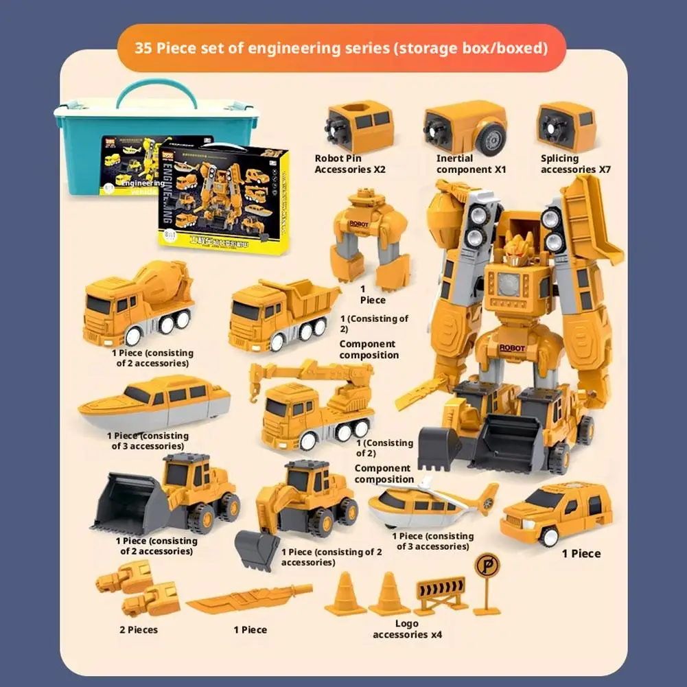 磁気変形エンジニアリングカー組み立ておもちゃ 幼児向け 磁気ブロック 子供向けアクティビティおもちゃ 変形ロボットカーおもちゃ