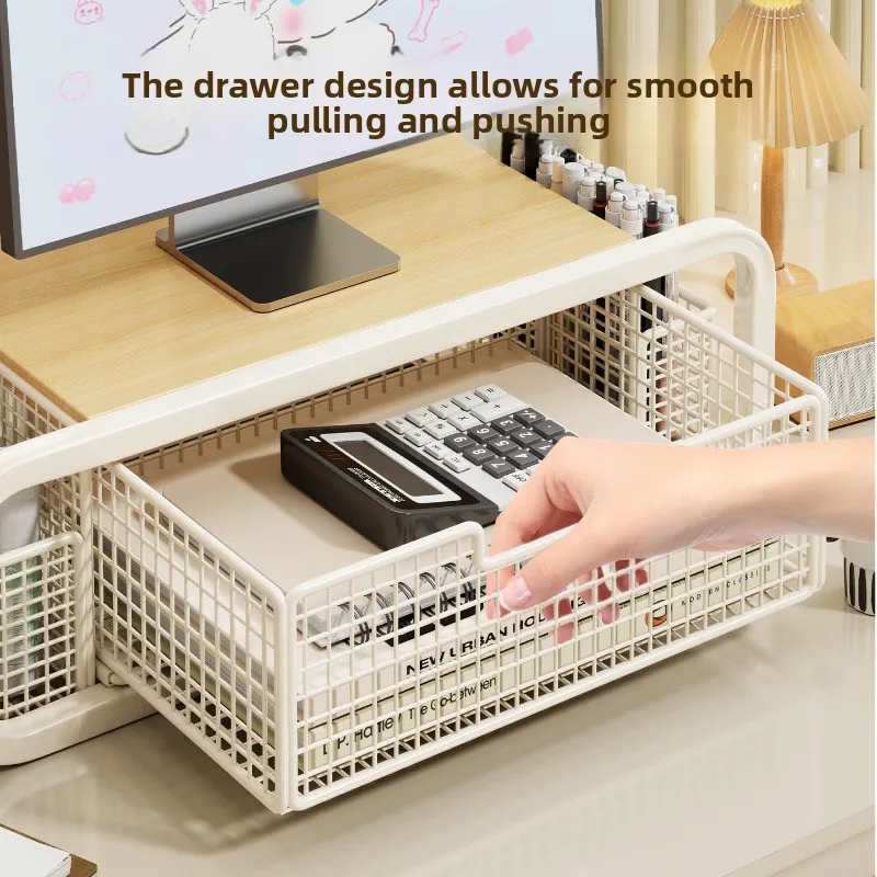 Desktop Monitor Riser Drawer Storage Bracket Keyboard Tray Screen Heighten Base Office Computer Desk
