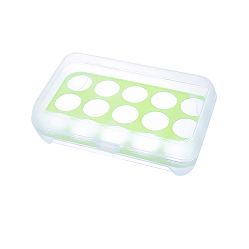 15 Grid Egg Storage Box Egg Tray with Lid Kitchen Refrigerator Egg Box Egg Drop Rack Egg Storage Boxes Fridge Egg Organizer