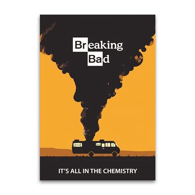 NONE Breaking Bad TV Canvas Wall Art Print Multicolor Unframed 4
