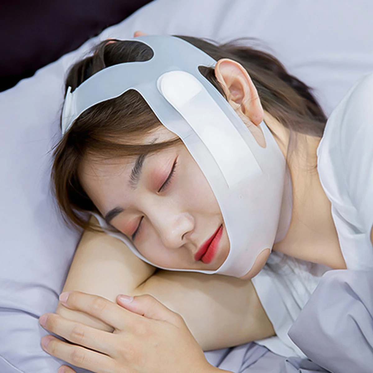 

Silicone Face Lifting Band Anti Wrinkle Chin Cheek Mask Slimming Belt Shaping Facial Tool Tightening for Double