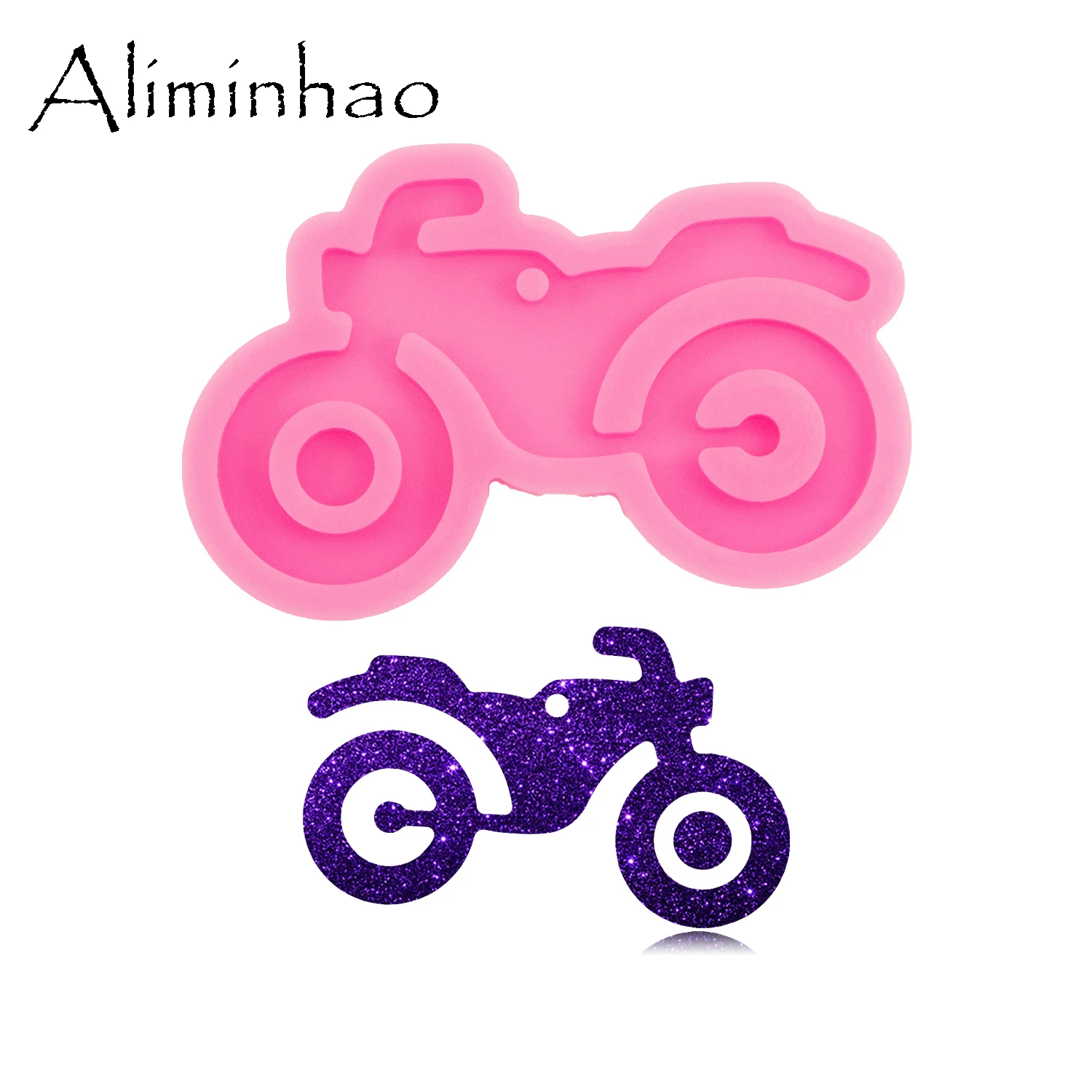 DY1523 Shiny Motorcycle Silicone Keychain Mold,  Resin Molds DIY Crafting with Epoxy, Fondant Chocolate Cake Molds