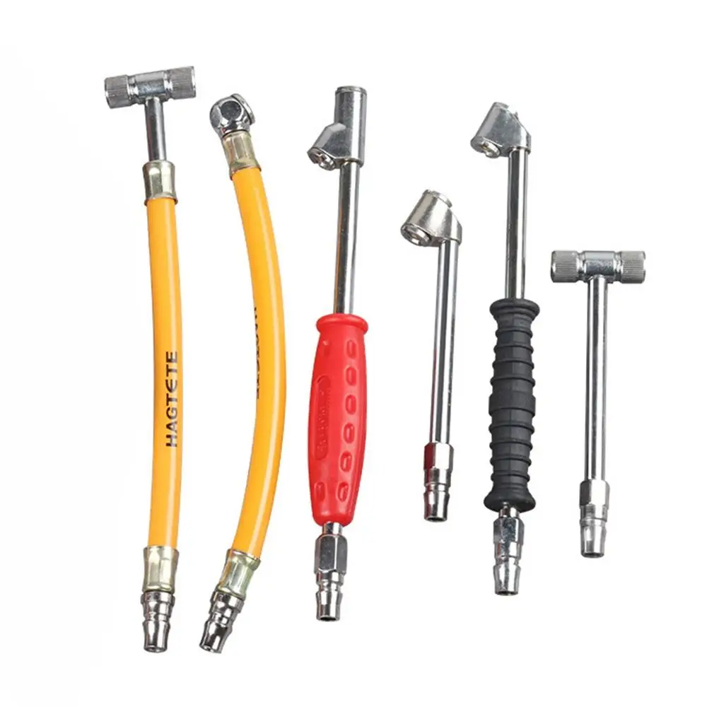 Dual Head Tire Air Pump Nozzle Multifunctional Tyre Air Connection Locking Inflatable Pump Extension Tube Multiple Models