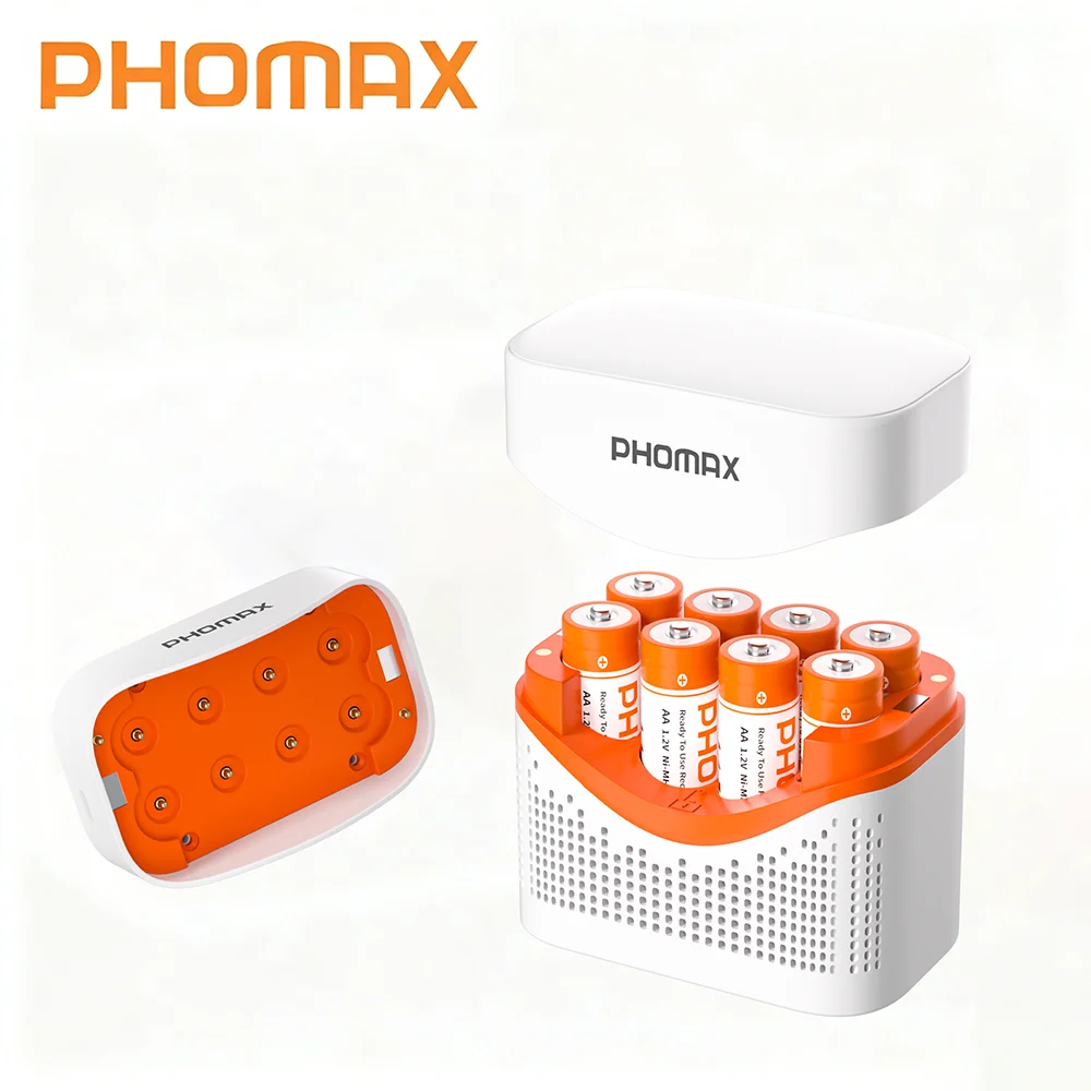 

PHOMAX AA/AAA Rechargeable Batteries Charger 1.2V 850mAh 350mAh Ni-MH Battery for Computer Clock Radio Video Game Digital Camera