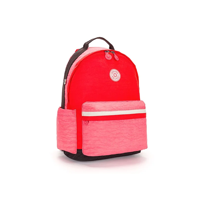 Kipling Polyamide Backpack Medium Unisex Pink & Orange Block Patchwork/White, Black & Green Patchwork KPKI7826S7M10OS